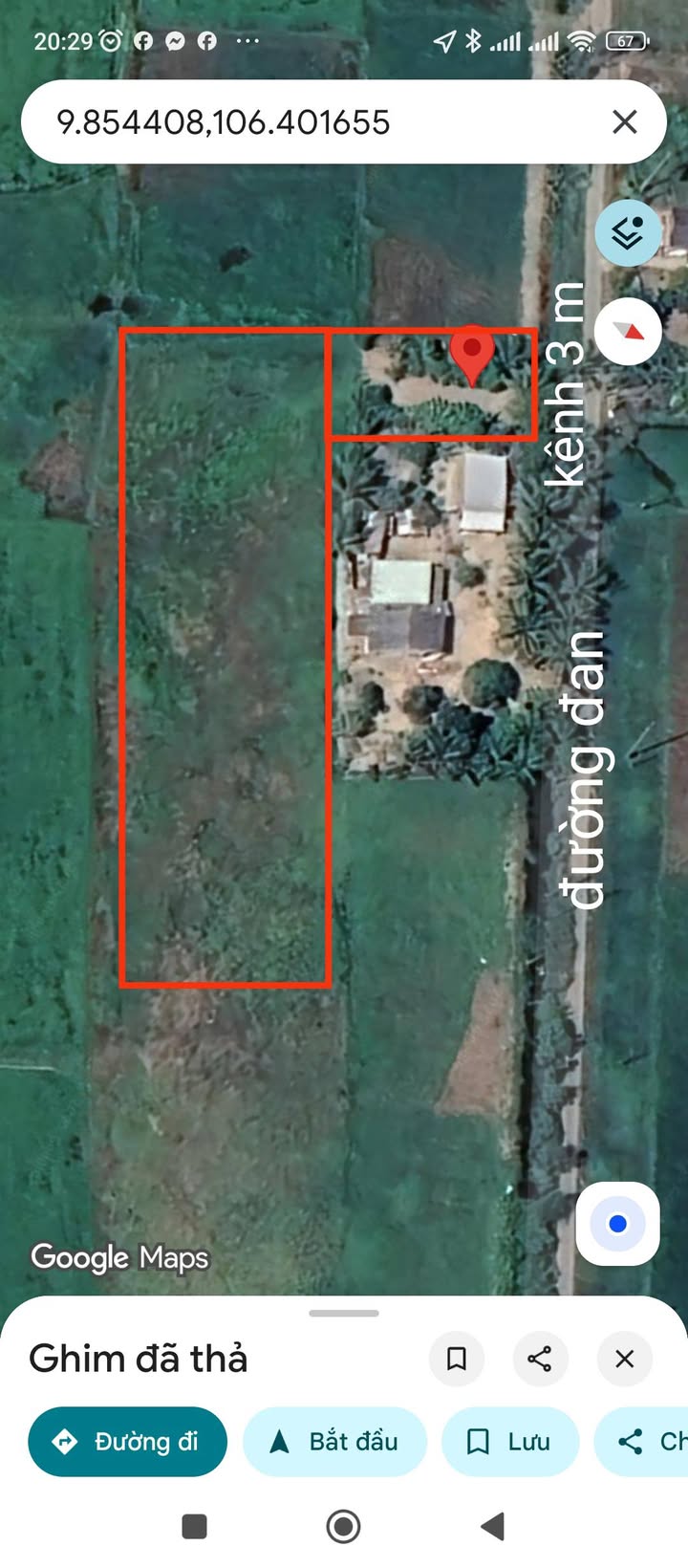 Đất mặt tiền kênh 3m, 8500m², giá 1.1 tỷ - Cơ hội đầu tư hấp dẫn!