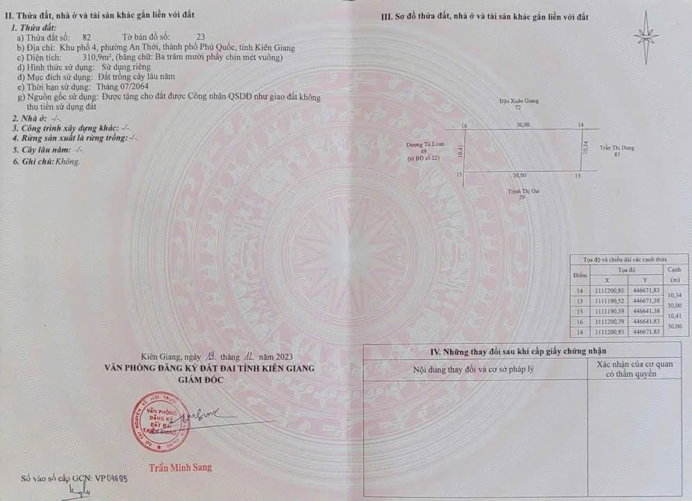 Đất Nam Đảo An Thới 310m² giá chỉ 3 tỷ - Chính chủ bán gấp!