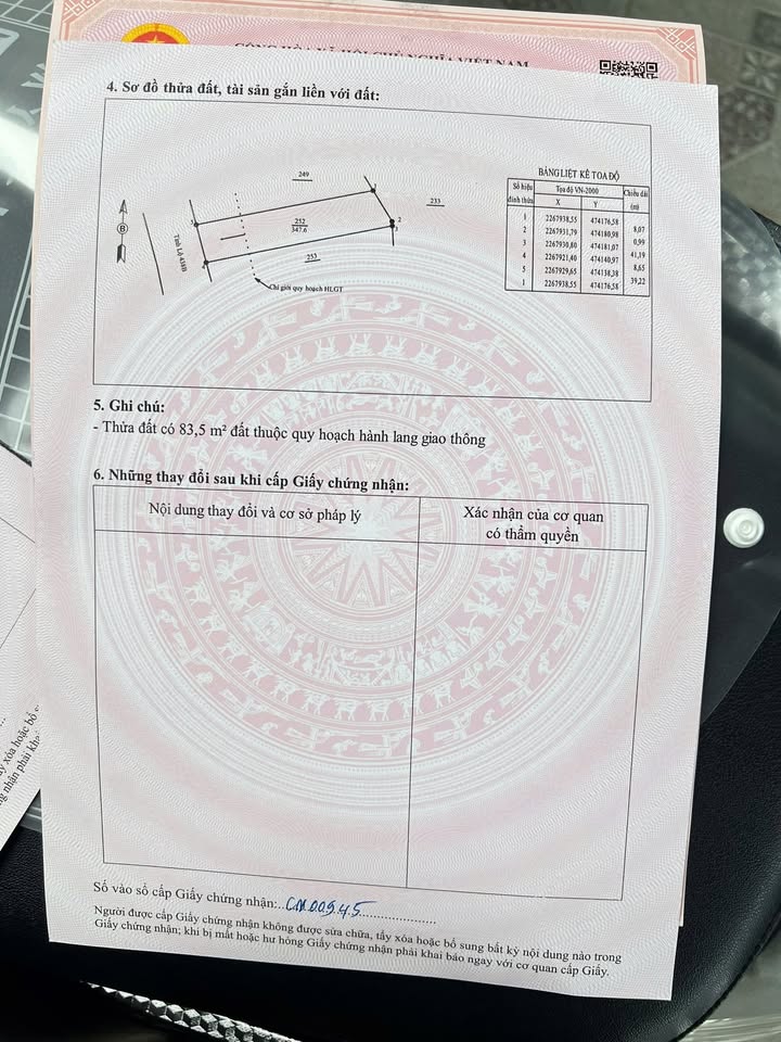 Đất thổ cư 347m² tại tỉnh lộ 438B, Khoan Dụ - Giá chỉ 1.2 tỷ