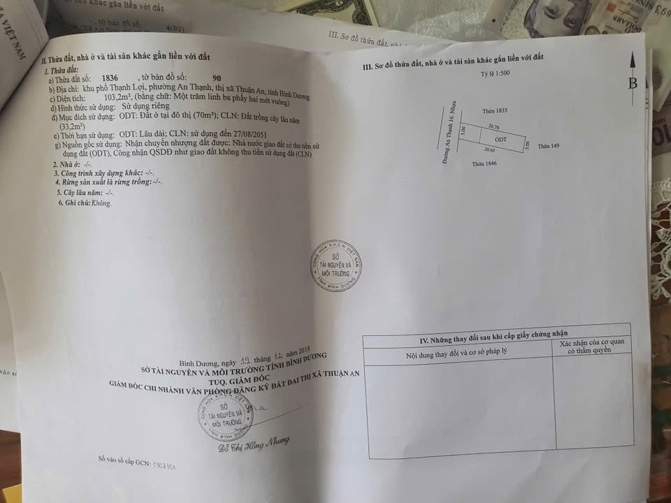 Đất thổ cư 2 lô liền kề mặt tiền đường An Thạnh 16 - Giá chỉ 2.8 tỷ!