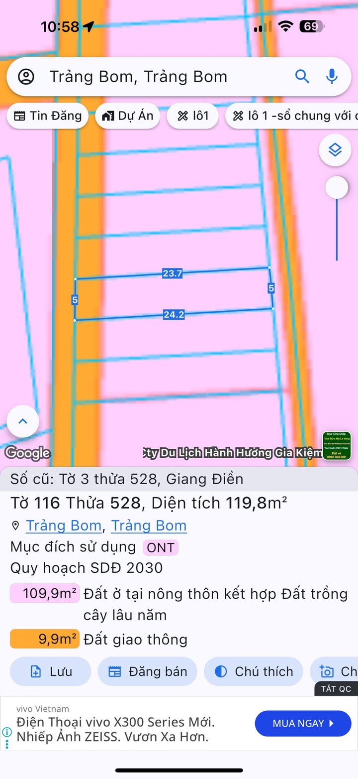 Đất nền Giang Điền 120m² giá 1.15 tỷ - Cơ hội đầu tư hấp dẫn!