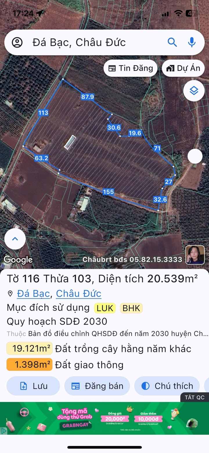 Đất nền Nghĩa Thành, Châu Đức 20.000m² giá 5.04 tỷ - Tiềm năng phát triển cao!