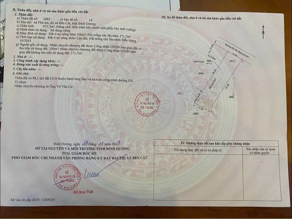 Đất nền Phú An Bến Cát 473m² giá 3.29 tỷ - Sổ hồng chính chủ, đầu tư sinh lời!