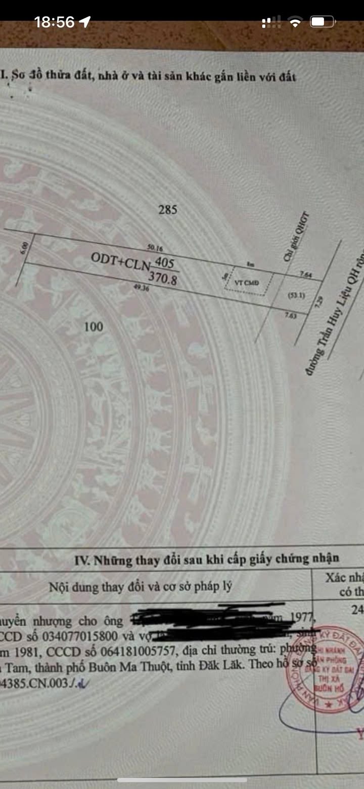 Đất thổ cư Đạt Hiếu Buôn Hồ 40m² giá 1.3 tỷ - Cần tiền bán gấp!