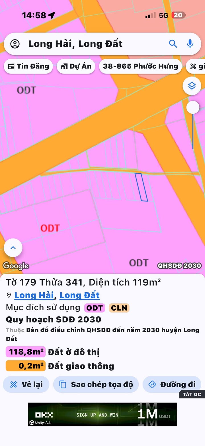Đất nền Long Hải, Bà Rịa - Vũng Tàu 119m² giá 1.6 tỷ - Đầu tư lý tưởng!