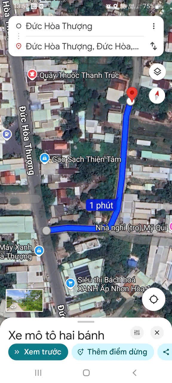 Đất thổ cư 128m² đường nhựa Đức Hòa Thượng giá 900 triệu - Sổ hồng chính chủ!