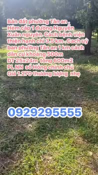 Đất nền phường Tân An Buôn Ma Thuột 600m² giá 1.27 tỷ - Sổ hồng chính chủ