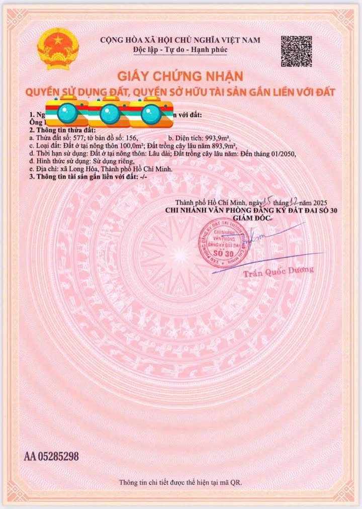 Đất nền Long Tân Nhơn Trạch 1000m² giá 1 tỷ - Cơ hội đầu tư hấp dẫn!