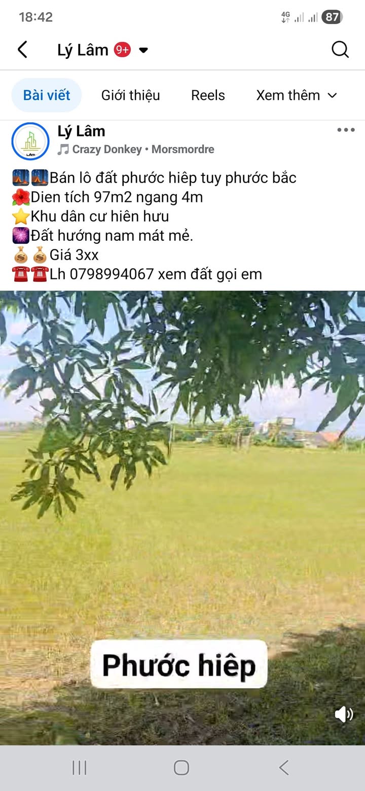 Đất nền Phước Hiệp, Tuy Phước 97m² giá 300 triệu - Khu dân cư yên tĩnh!