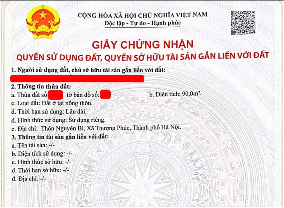 Đất ở Thượng Phúc, Thường Tín 90m² giá 5.5 tỷ - Ô tô vào tận đất!