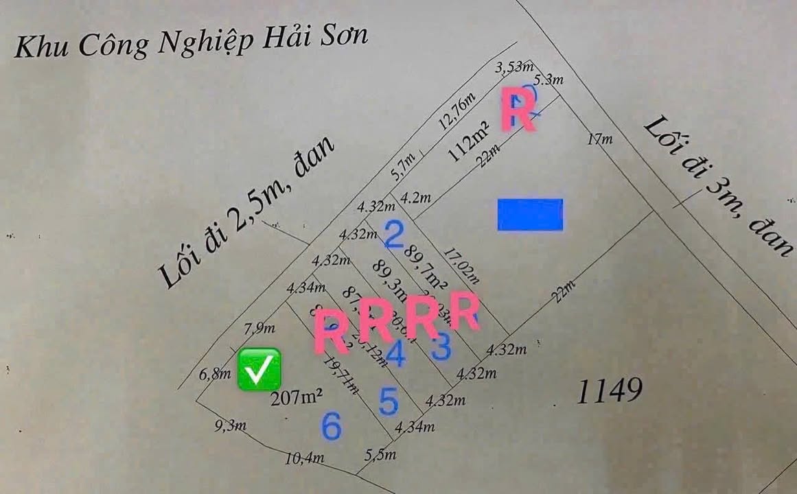 Đất nền thổ cư 207m² huyện Cần Giuộc - Giá chỉ 1 tỷ, cơ hội đầu tư tuyệt vời!