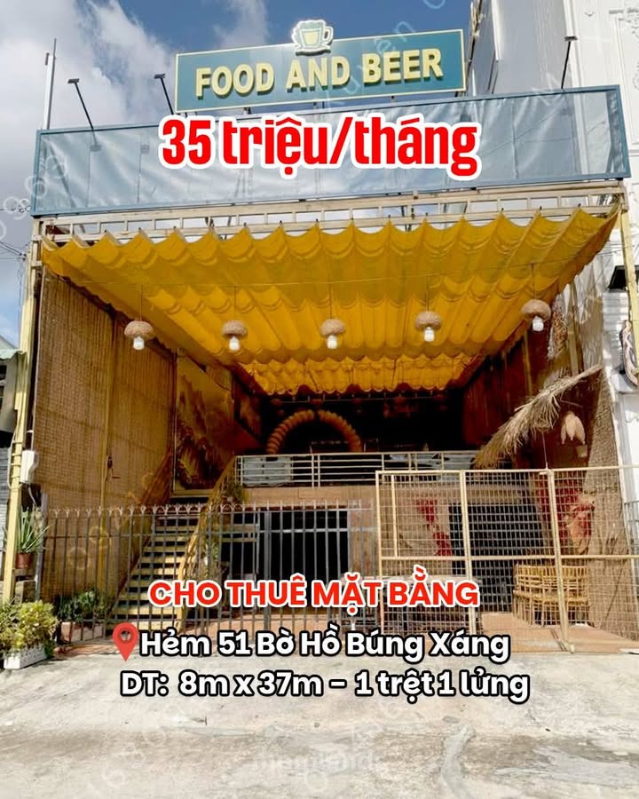 Mặt bằng cho thuê hẻm 51 Búng Xáng quận Ninh Kiều 296m² - Giá 35 triệu/tháng