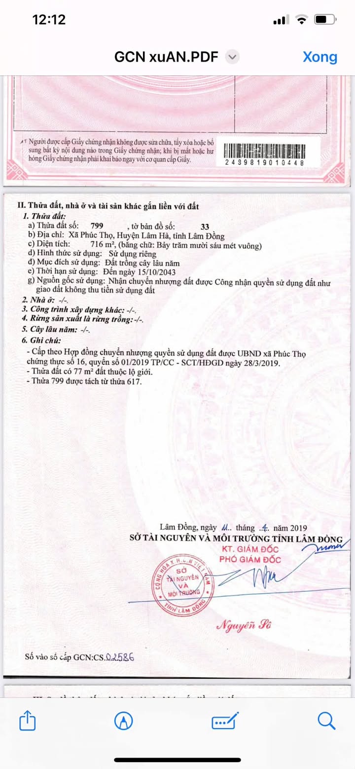 Đất nền xã Phúc Thọ, Lâm Hà 700m² giá 1.7 tỷ - Diện tích rộng rãi, giao thông thuận tiện!