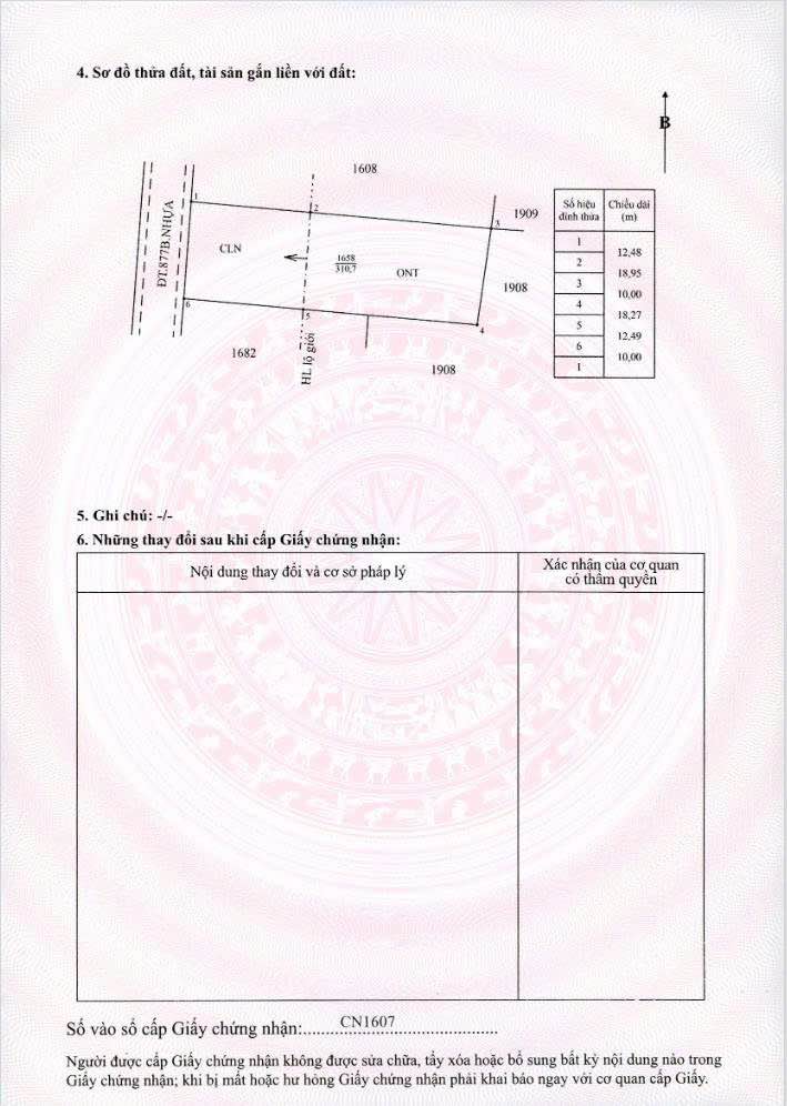 Đất mặt tiền đường tỉnh 877B, 315m² giá 1.3 tỷ - Khu dân cư đông đúc!