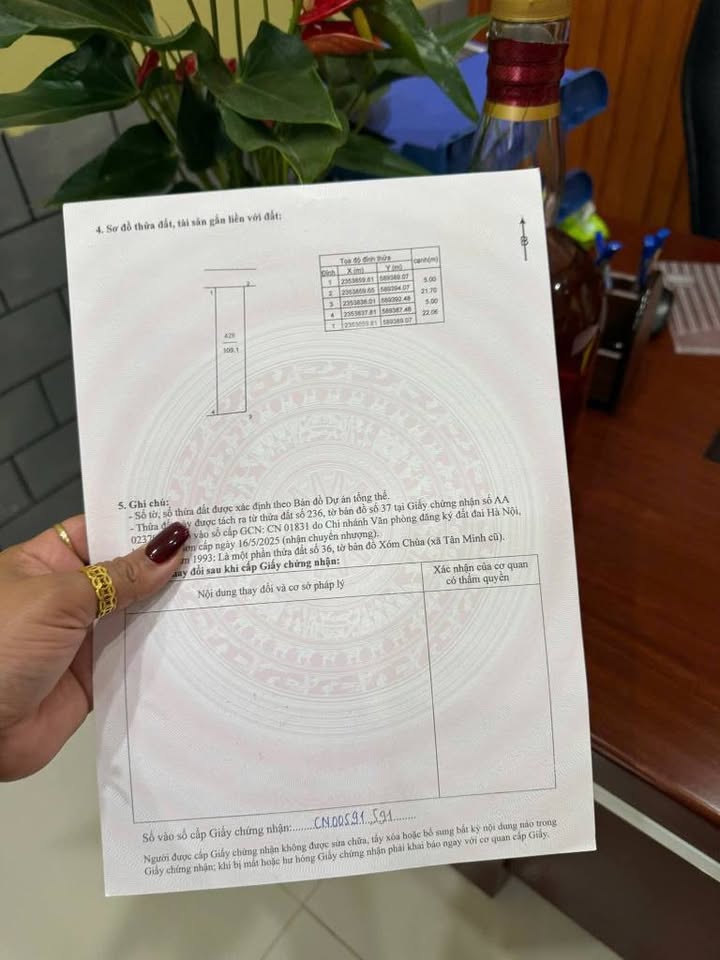 Đất nền 109m² Vệ Sơn Đông, Tân Minh, Sóc Sơn - Cơ hội đầu tư sinh lời!