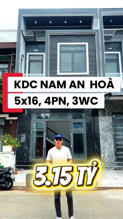 Nhà phố KDC Nam An Hoà Rạch Giá 80m² giá 3.15 tỷ - Nhà mới 100% sẵn sàng ở ngay!