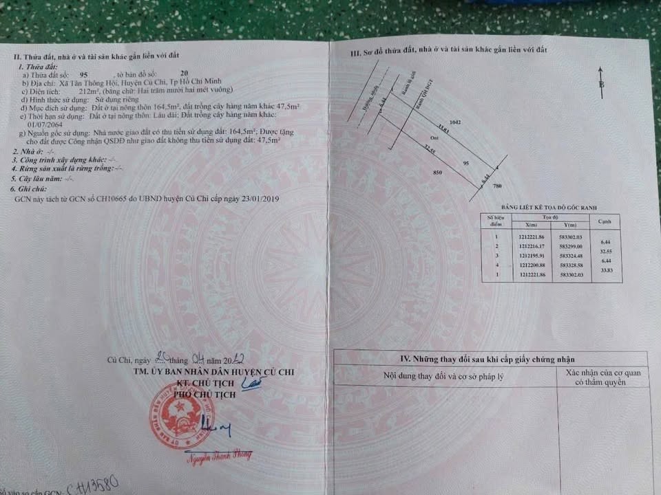 Đất thổ cư Tân Thông Hội, Củ Chi 221m² giá 3.9 tỷ - Cơ hội đầu tư tuyệt vời!