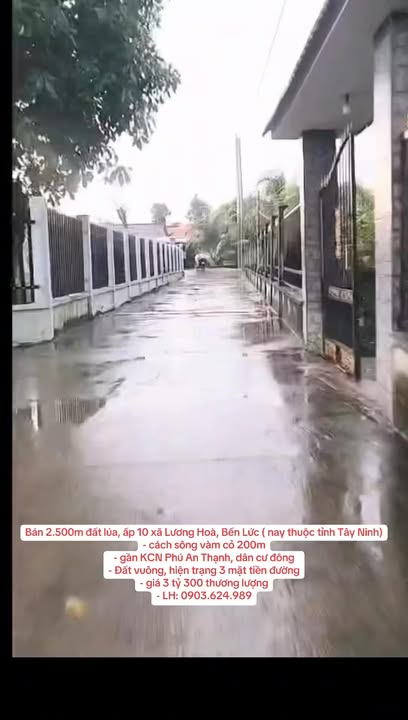 Đất nền Mặt tiền ấp 10, xã Lương Hoà, Bến Lức - Diện tích 2500m², Giá 3.3 tỷ - Đầu tư sinh lời ngay!