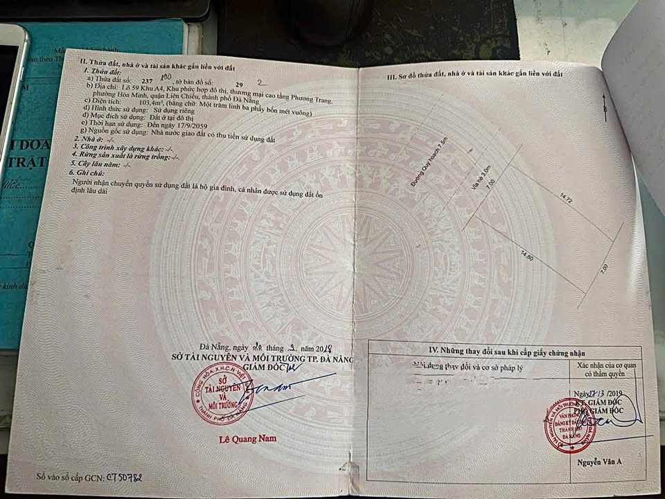 Đất mặt tiền Phú Lộc 22, Đà Nẵng 103.4m² giá 9.2 tỷ - Đầu tư sinh lời ngay!