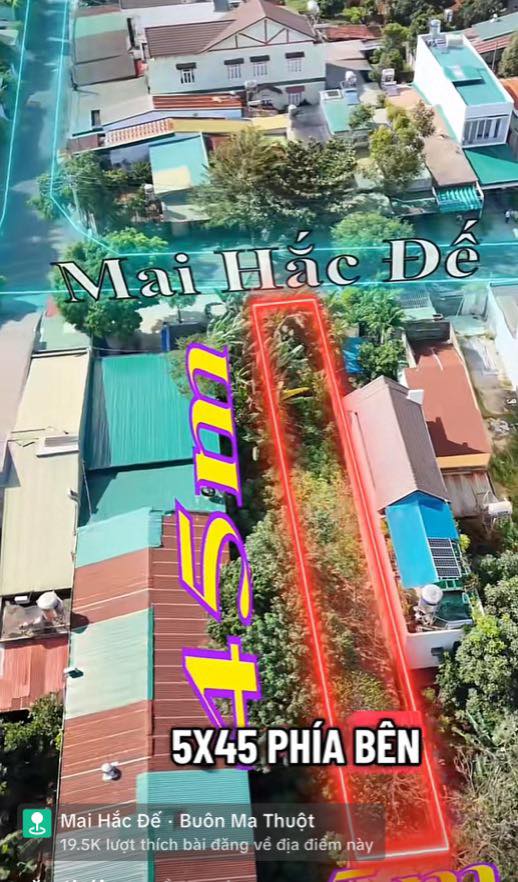 Đất Vàng Mặt Tiền Mai Hắc Đế, Buôn Hồ 215m² giá 5.5 tỷ - Cơ hội đầu tư tuyệt vời!