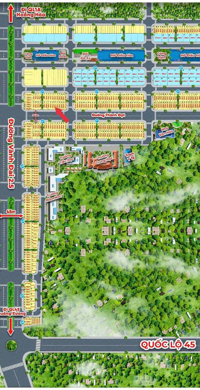 Đất nền dự án 100m² tại Đông Sơn, Thanh Hóa - Giá chỉ 1.8 tỷ, cơ hội đầu tư hấp dẫn!