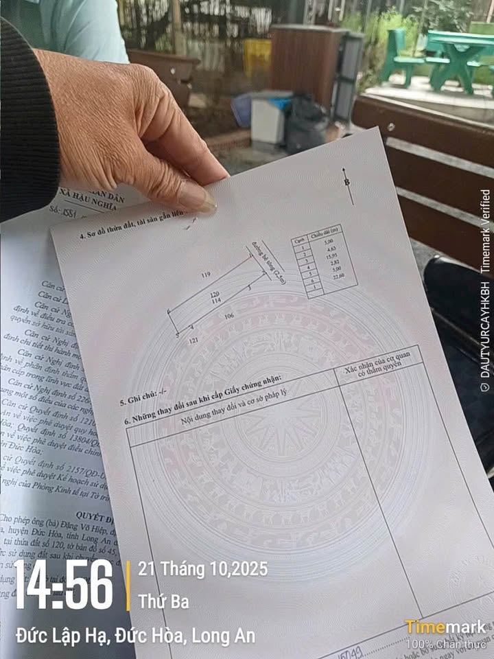 Đất thổ cư Hậu Nghĩa, Đức Hòa 114m² giá 1.1 tỷ - Đường bê tông thông thoáng!