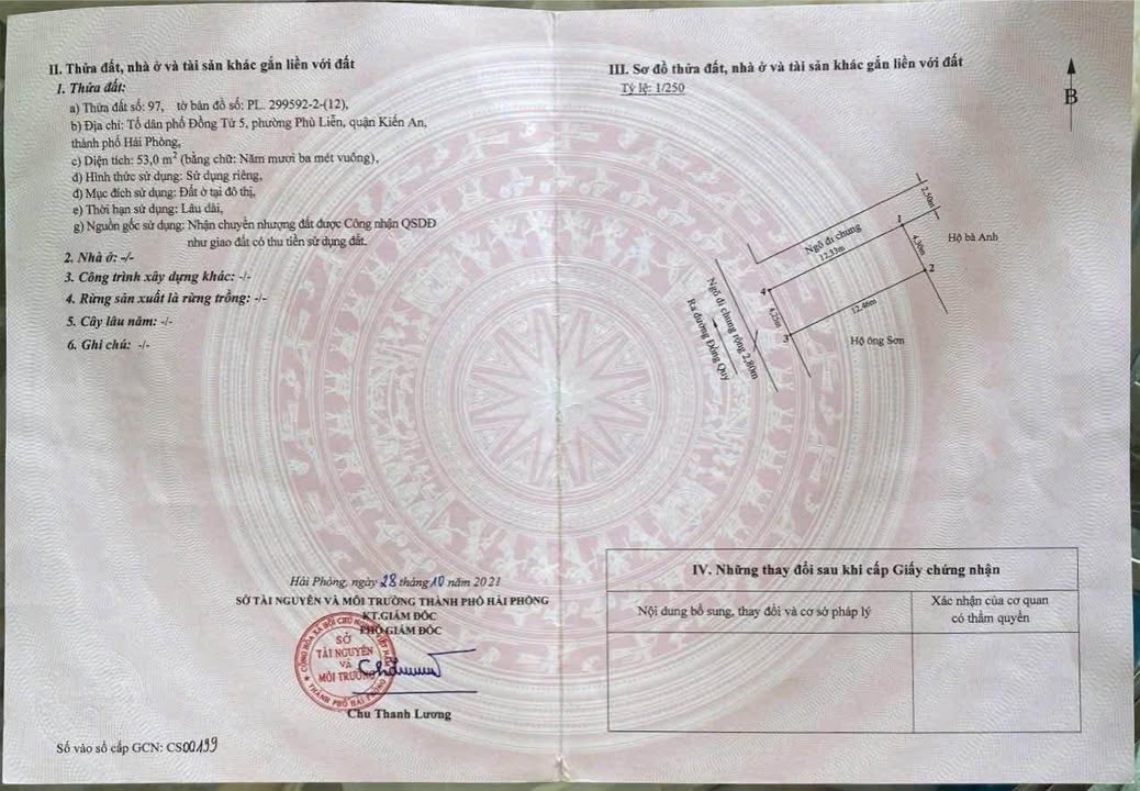 Đất nền Đồng Tử 3, Phù Liễn, 53m² giá 800 triệu - Lô góc 2 mặt ngõ thông!