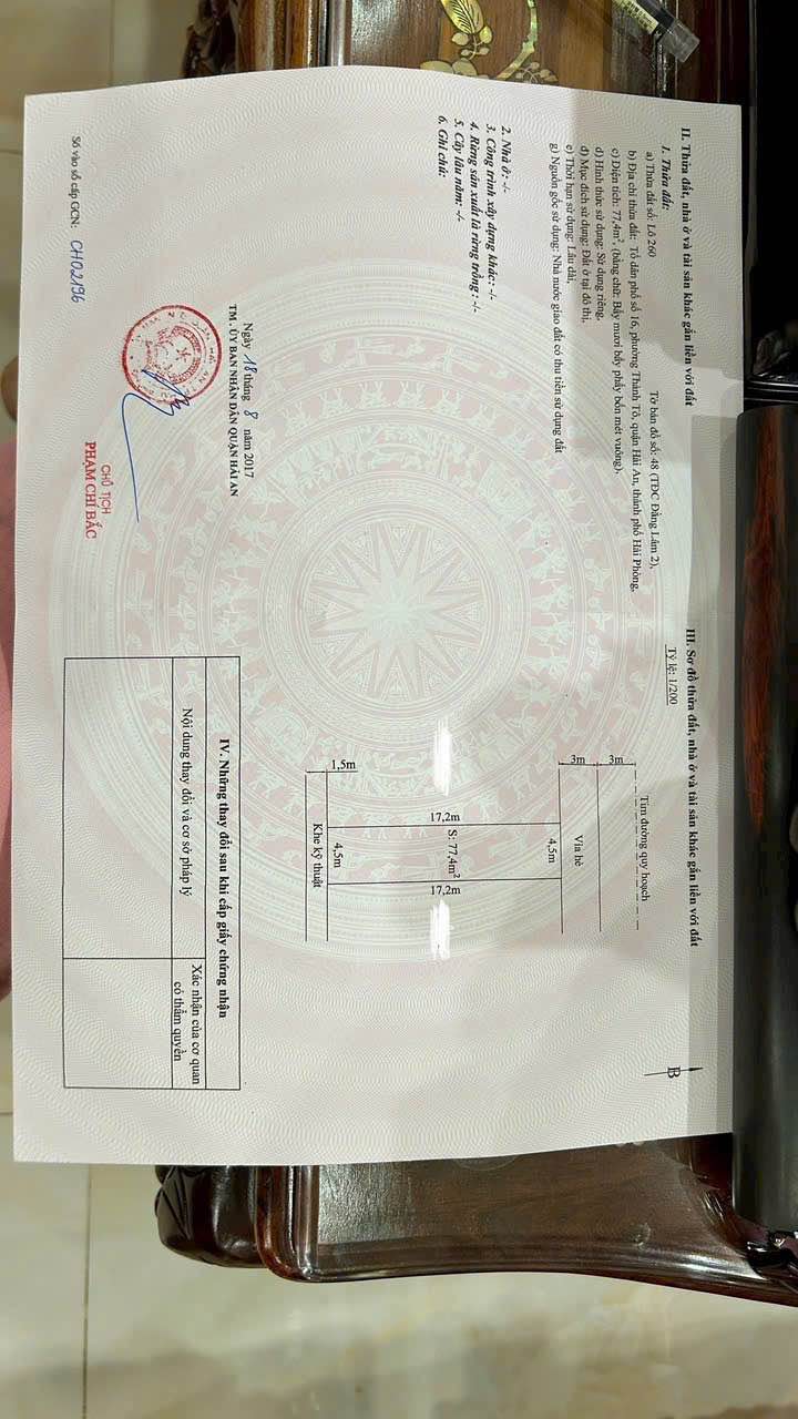 Đất TĐC Đằng Lâm Hải An 77m² giá 6.644 tỷ - Pháp lý rõ ràng, vị trí đẹp!