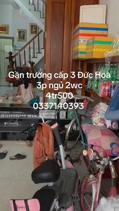 Nhà cho thuê tại Thị Trấn Đức Hoà 3 phòng ngủ giá 4.5 triệu - Tiện nghi đầy đủ