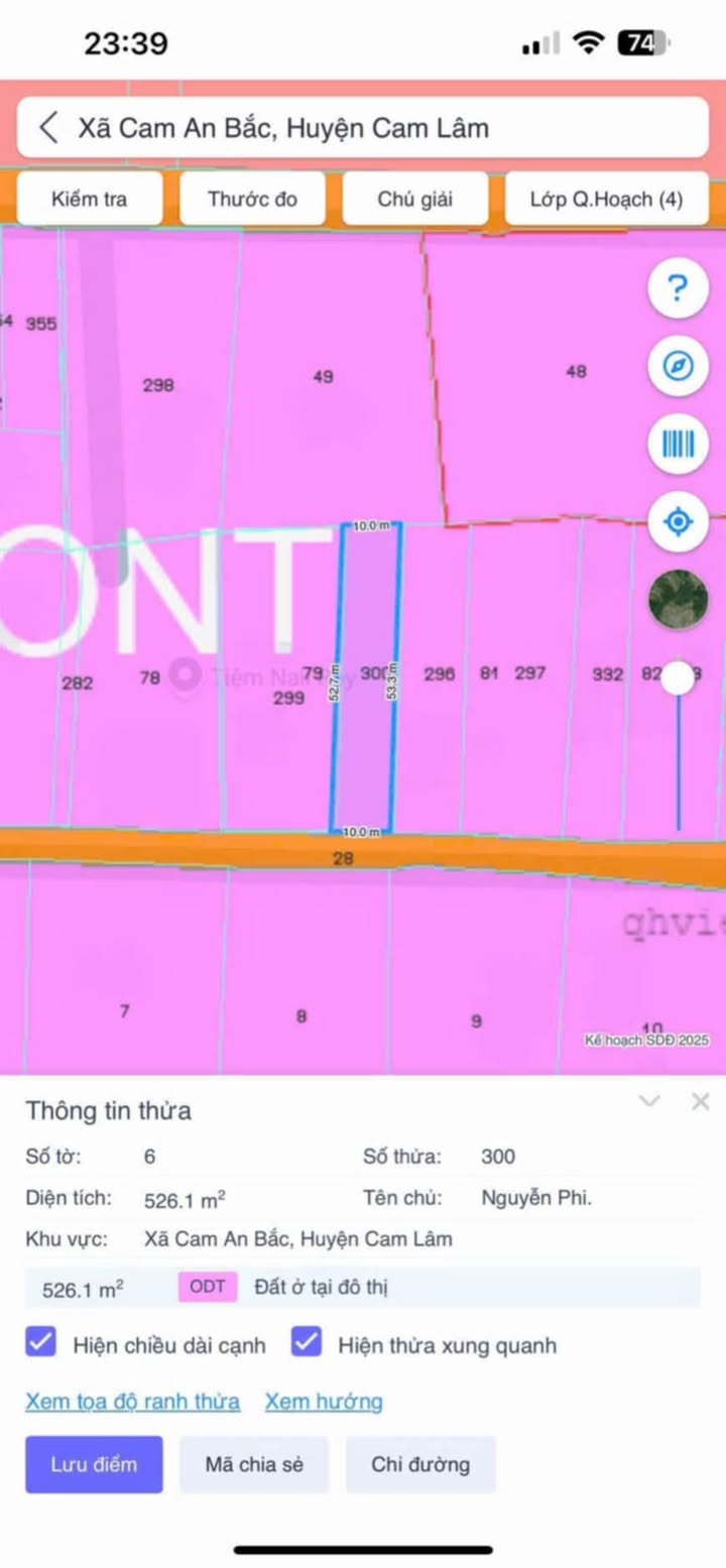 Bán đất mặt tiền 10m Cửu Lạc, Cam An Bắc 526m² giá 1.8 tỷ - Đầu tư lý tưởng!