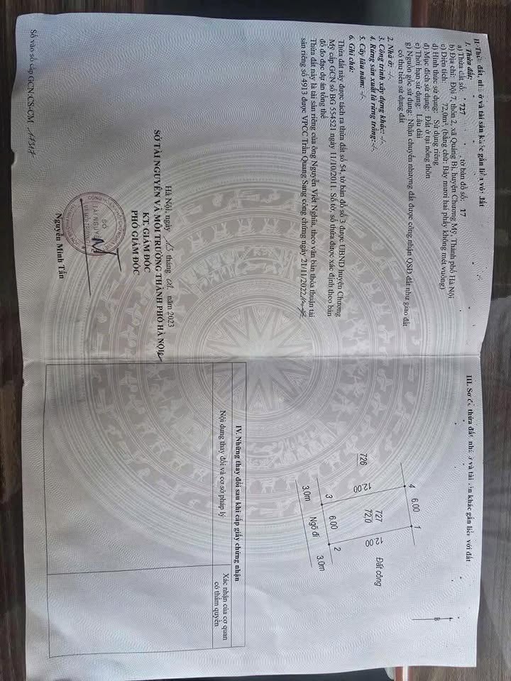 Đất nền chính chủ tại xã Quảng Bị, Chương Mỹ 72m² giá chỉ 2 tỷ - Cơ hội đầu tư hiếm có!