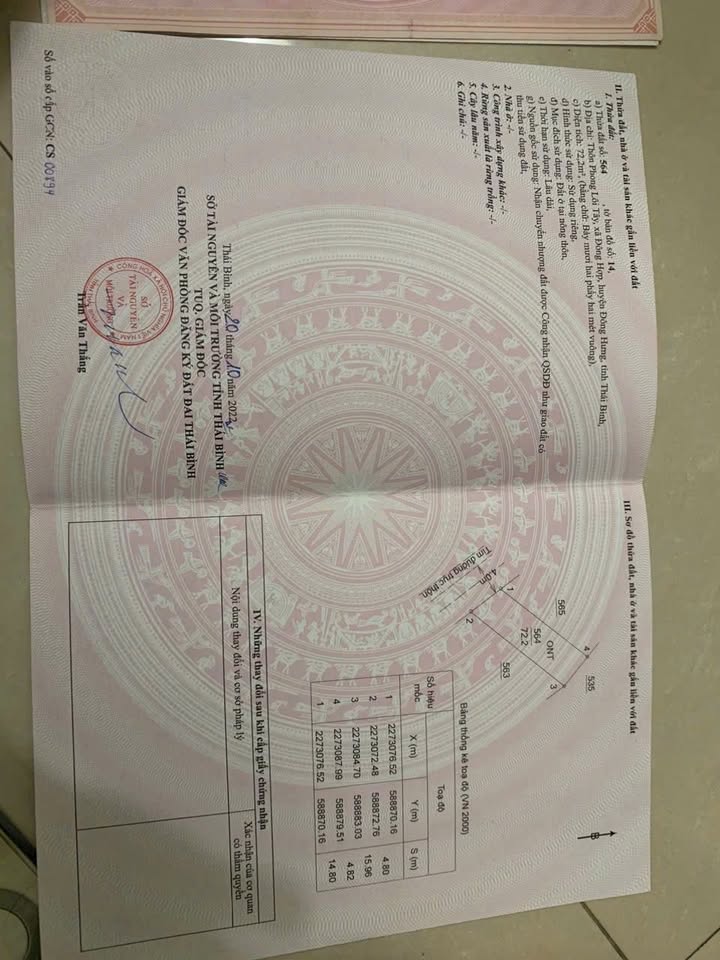 Lô đất Đông Hợp - Đông Hưng, Thái Bình 72,2m² giá tốt - Sổ hồng chính chủ!