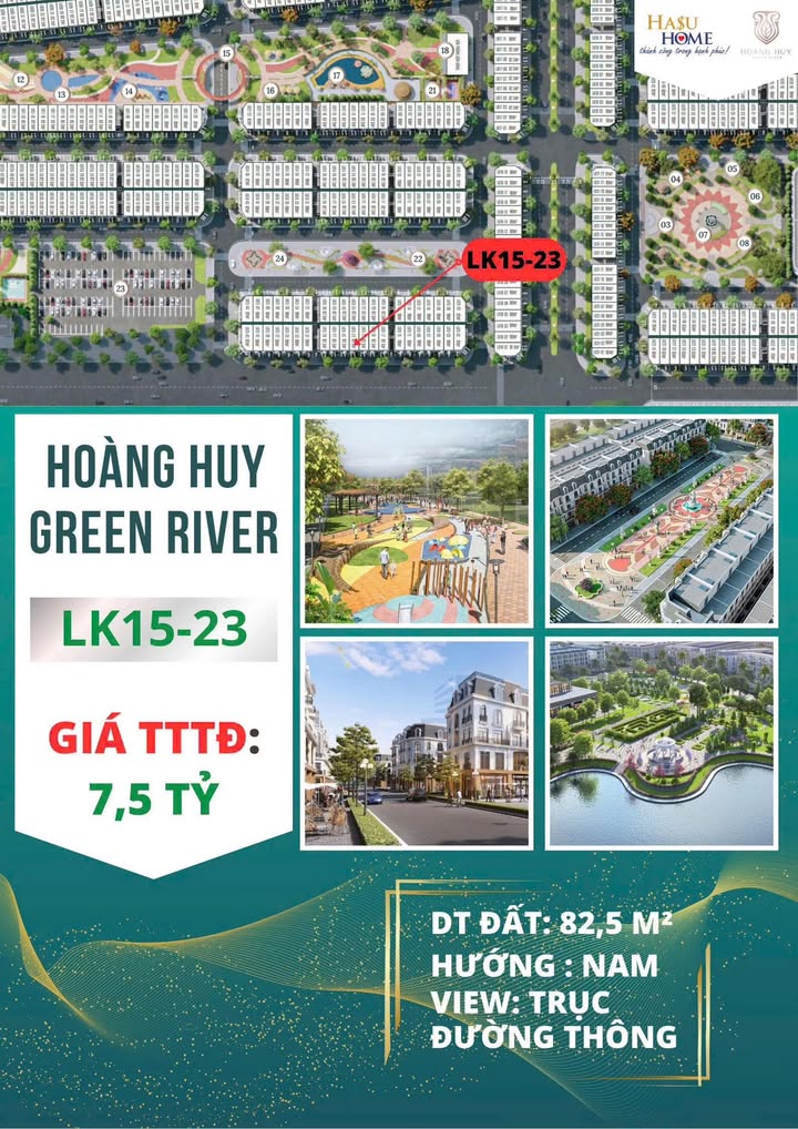 Shophouse Hoàng Huy Green River 82,5m² giá 7,5 tỷ - Cơ hội đầu tư sinh lời!