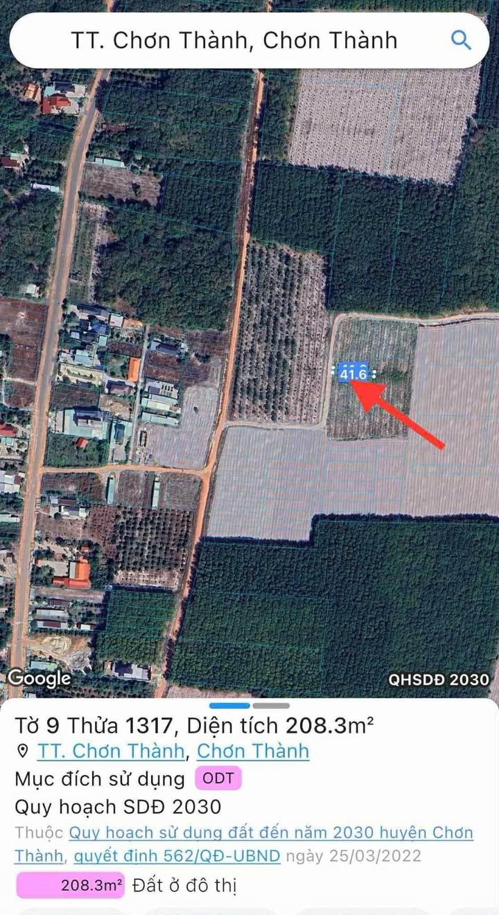 Đất nền Chơn Thành 209.15m² giá chỉ 5xx triệu - Cơ hội đầu tư không thể bỏ lỡ!