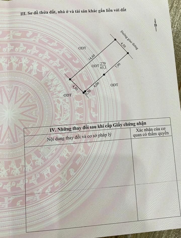 Đất thổ cư 65m² Thanh Miếu, Việt Trì - Gần trường cấp 2 Lý Tự Trọng