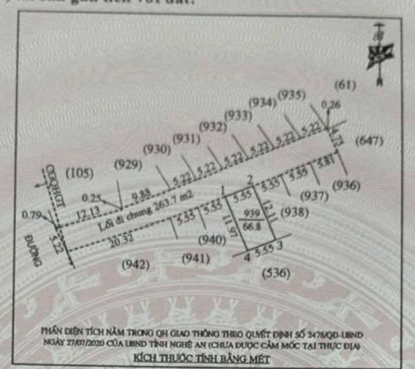 Đất nền Nghi Phú Vinh 66.8m² giá 2 tỷ - Vị trí trung tâm, thuận tiện xây dựng!