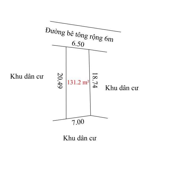 Đất Hưng Đạo 131.2m² giá 1.7 tỷ - Đường rộng 6m, gần KCN VSIP