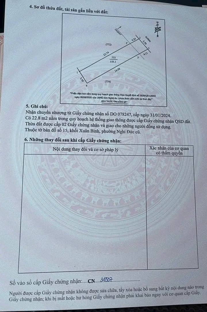 Đất mặt đường An Thuyên, Nghi Đức 155,1m² giá 3 tỷ - Cơ hội đầu tư tuyệt vời!