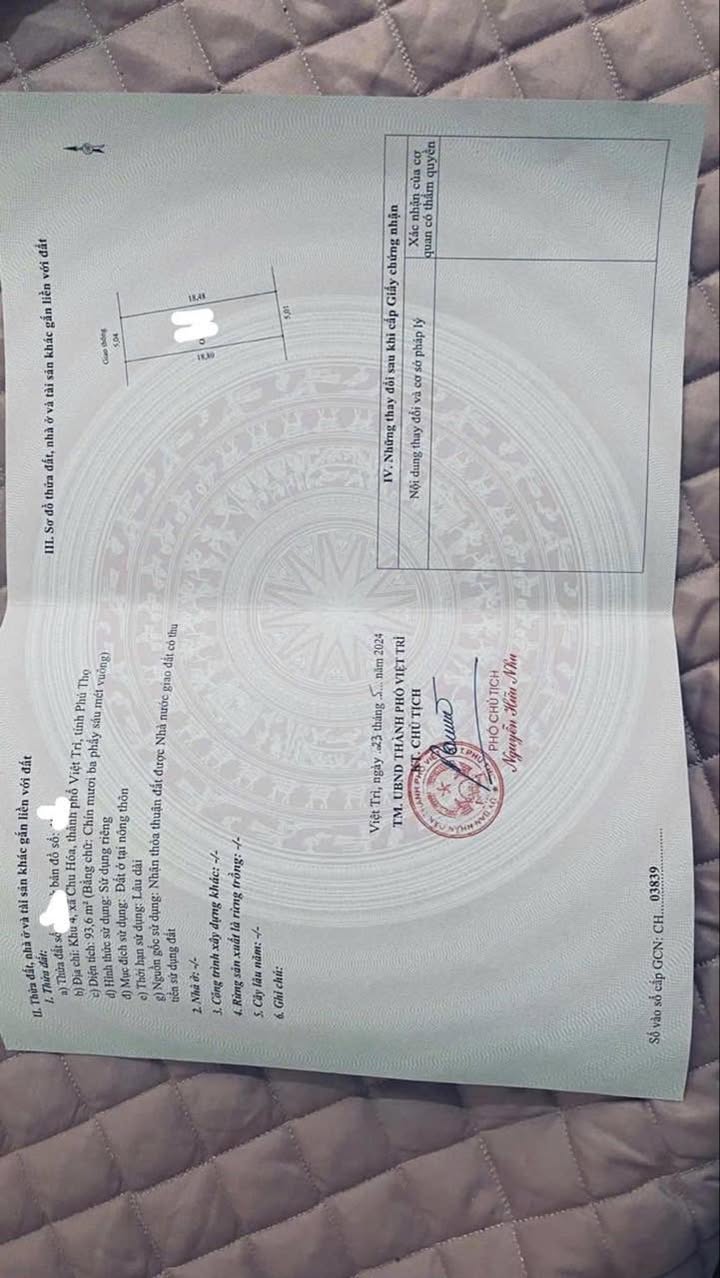 Đất nền Chu Hóa, Việt Trì 94m² giá chỉ từ 200 triệu - Cơ hội đầu tư hấp dẫn!