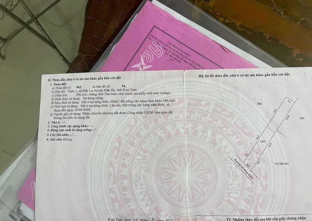 Đất thổ cư 100m² tại Thôn 1 Đắk La, 296m² - Giá thỏa thuận hấp dẫn!