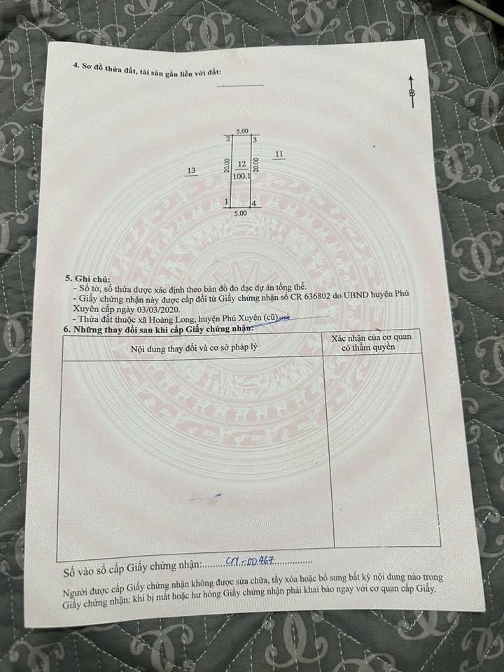 Đất nền 100m² tại xã Hoàng Long, huyện Phú Xuyên - Giá thỏa thuận hấp dẫn!