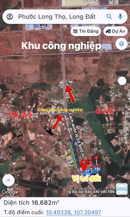 Đất thổ cư Phước Long Thọ 16.000m² giá 2 tỷ - Đối diện khu công nghiệp, cơ hội đầu tư tốt!