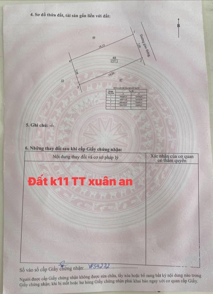 Đất nền Khối 11, Thị trấn Xuân An, Nghi Xuân, 126m² giá 1.7 tỷ - Vị trí đẹp, dân cư văn minh!