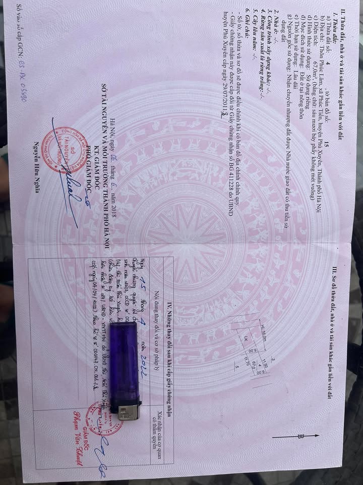 Đất nền 67m² tại thôn Phúc Lâm, xã Phúc Tiến, huyện Phú Xuyên - Tiềm năng đầu tư cao!