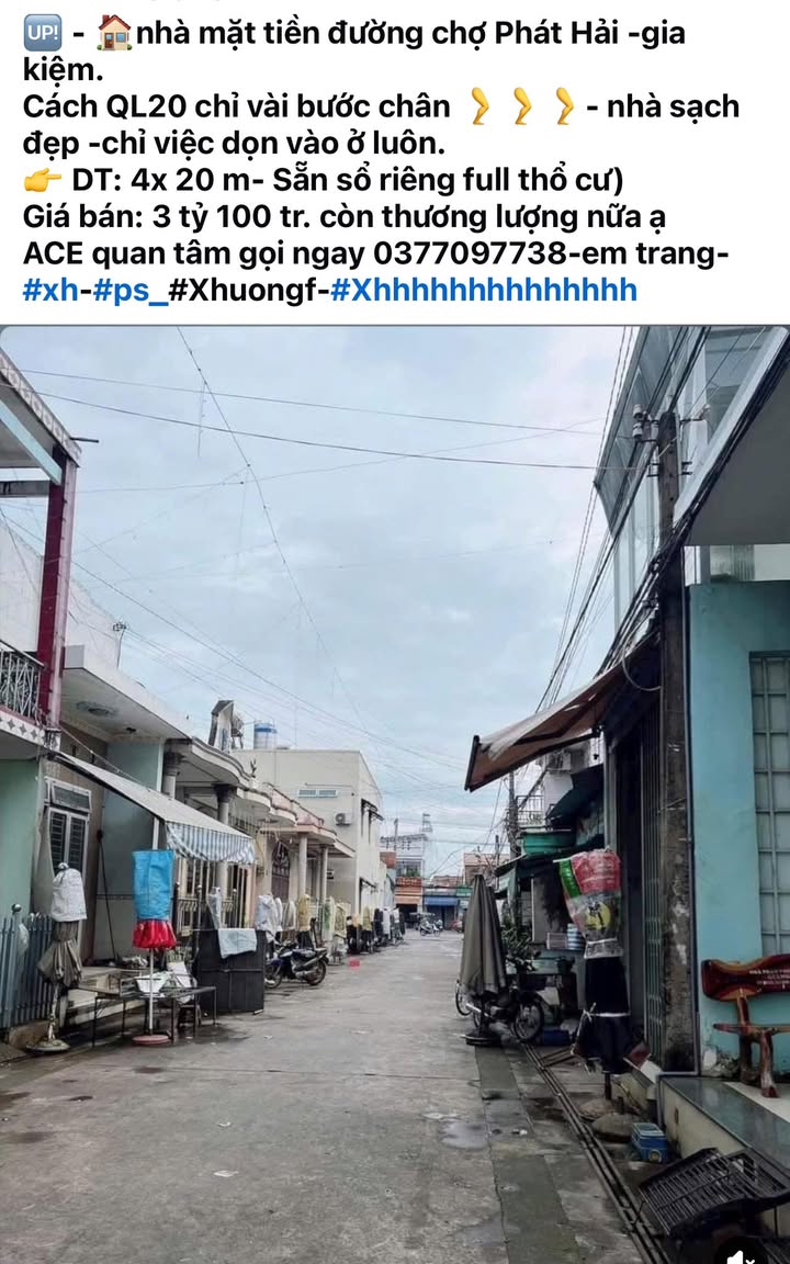 Nhà cấp 4 120m² tại xã Gia Kiệm - 2.5 tỷ, thương lượng tốt!