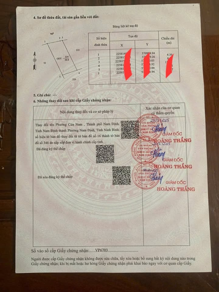 Đất nền chính chủ tại Nam Định 58.8m² giá 950 triệu - Hướng Tây Bắc phong thủy tốt!