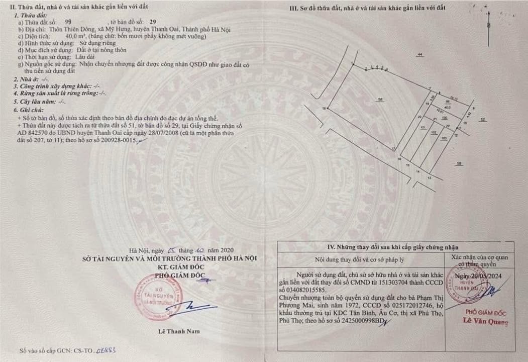 Đất nền Mỹ Hưng Thanh Oai 40m² giá thỏa thuận - Nằm sát vành đai 4!