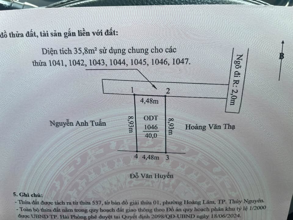 Lô đất 40m² tại Lâm Động 3, phường Thiên Hương, Hải Phòng - Đầu tư sinh lời ngay!