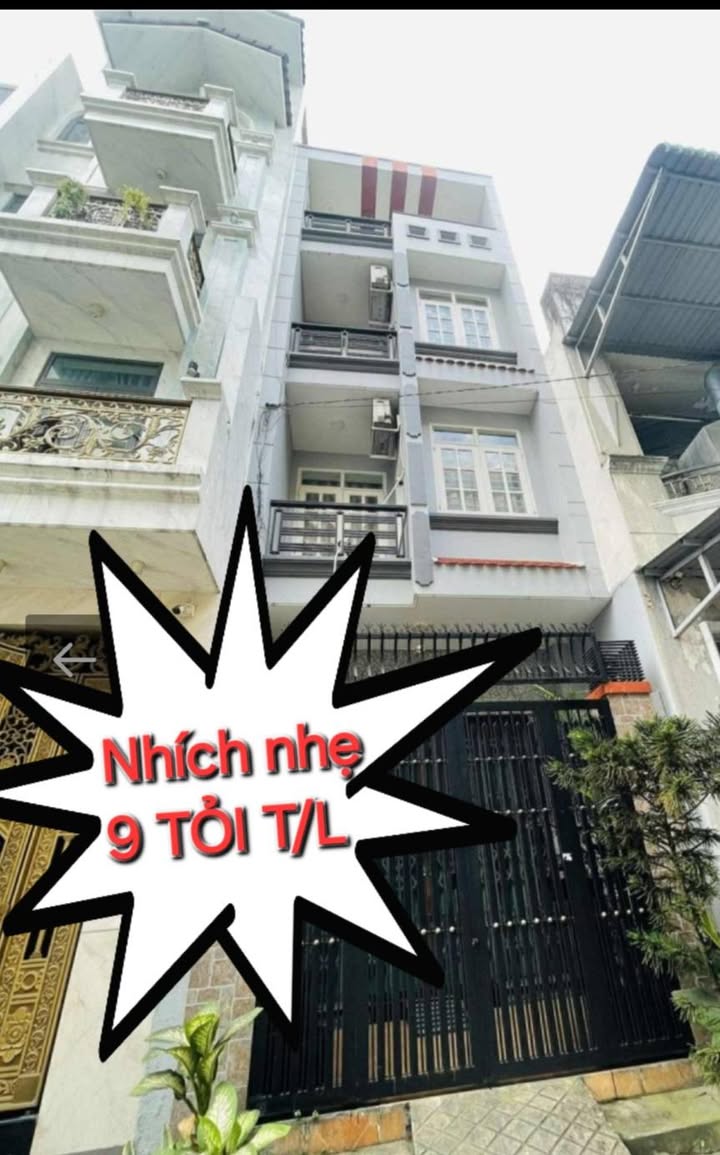 Nhà 4 tầng hẻm 8m, Tân Hương, Tân Quý, 9 tỷ - Thiết kế đẹp, gần mặt tiền