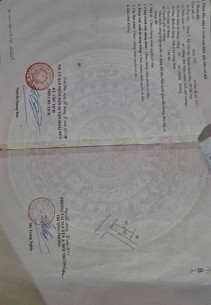 Đất nền Yên Sở Hoài Đức 51m² giá thỏa thuận - Đầu tư sinh lời ngay!